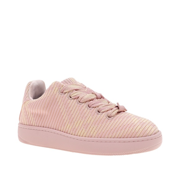Burberry Knit Box Sneakers Woman Ip Check Pink Size 40 New - Picture 3 of 6